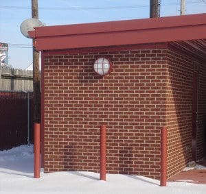 Custom painted round wall pack