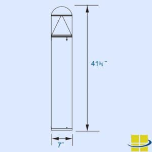 bollard light stainless steel dimensions