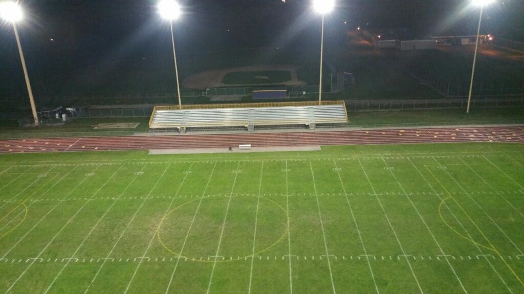 Replacement Football Field Lighting for a High School in Michigan