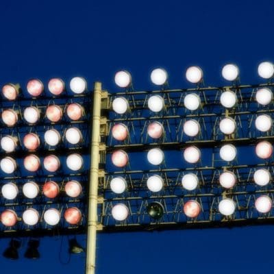 PSMH Sports Lighters Replace Halogen Lights for Community Baseball Field