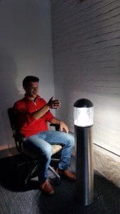 led bollards for path and patio lighting outside assisted living facility