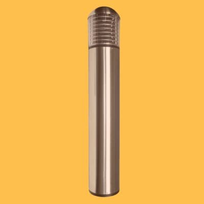LUVO 590nm Amber LED Louvered Stainless Steel Bollard Light