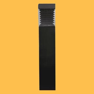 590nm Amber round flat top LED bollard light with louvers