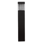 TEFA 17w 590 Amber LED Prismatic Glass Square Bollard Light, 120-277v