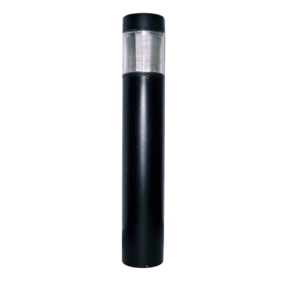 TEFA 17-watt 347v LED Round Flat Top Bollard Light with anti-glare borosilicate glass is an EXTREME-LIFE rated commercial bollard light fixture