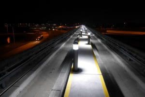 bollard lights from access fixtures at orlando international airport