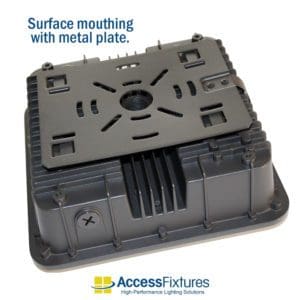 ANDO 45w LED Canopy Light 120-277v back with metal plate