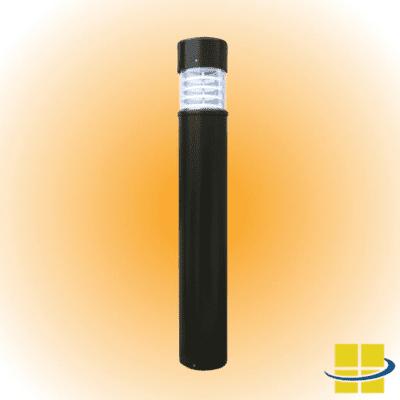 VENU 25w 590nm Amber LED Bollard Light, Louvered, Round Flat Top