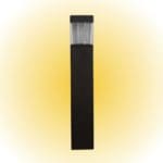 Square flat top prismatic PC amber bollard