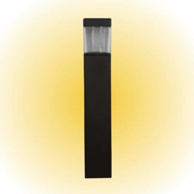 Square flat top prismatic PC amber bollard