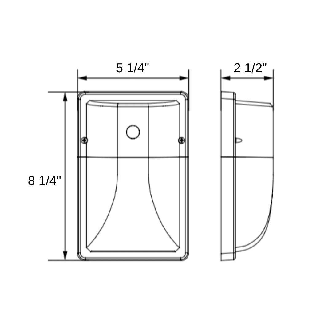 14w wall pack dimensions