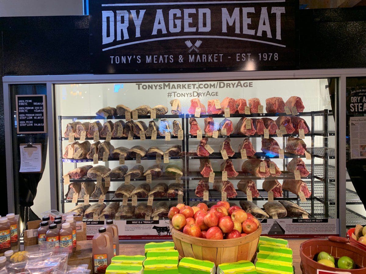 meat cooler lighting front