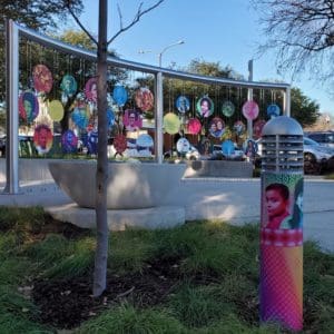 Bollard light art monument
