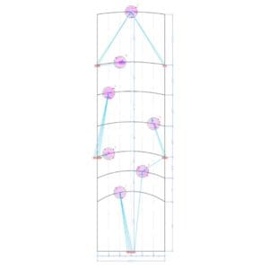Driving Range Lighting 230' Tee, 16 STAK 600, 2 STAK 400, 5 70' Poles