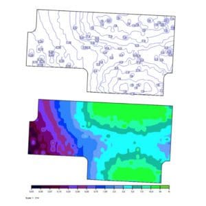  Photometric study used to make a parking lot lighting plan