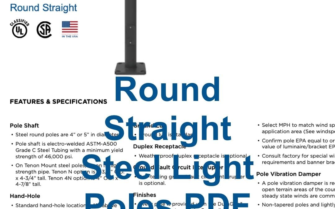 round_straight_steel_light_pole_spec_sheet