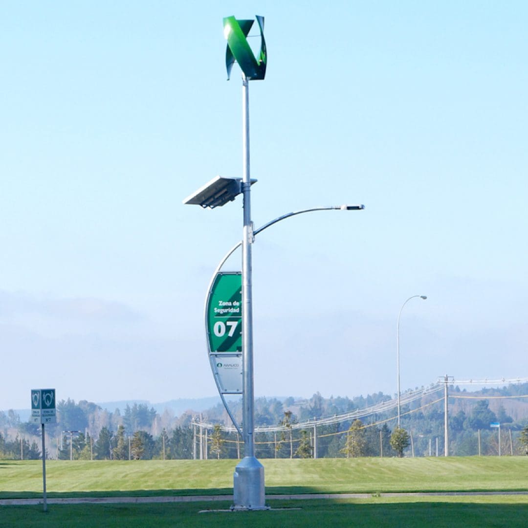 Steel Lighting Pole in a Freight Terminal