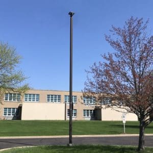 APZA LED post top light installed