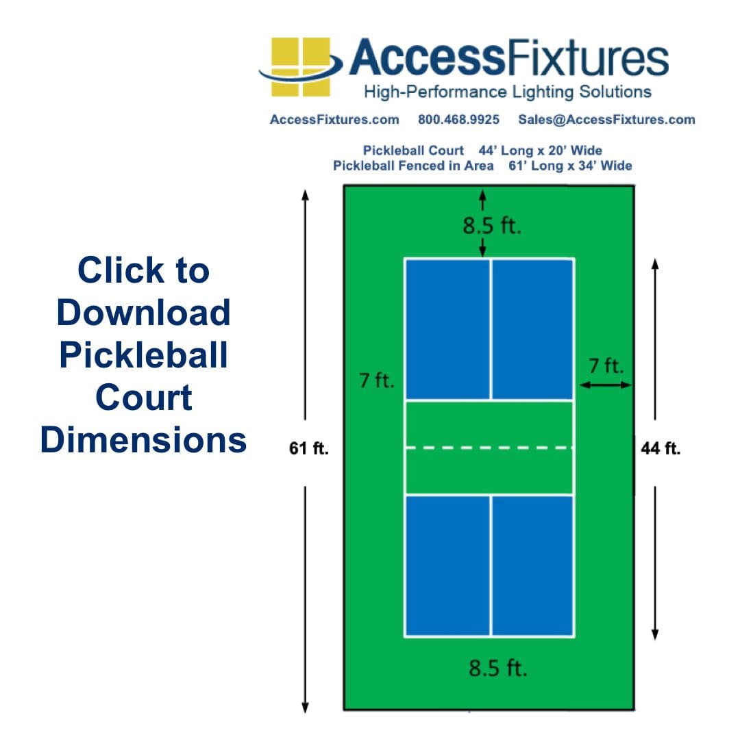 Pickleball court dimensions