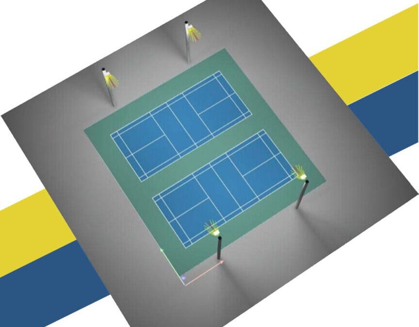 Twin Court Pickleball Court Lighting Packages