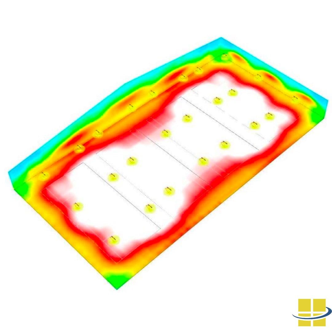 Club-Level Indoor LED Tennis Court Lighting Package, 31 Avg fc