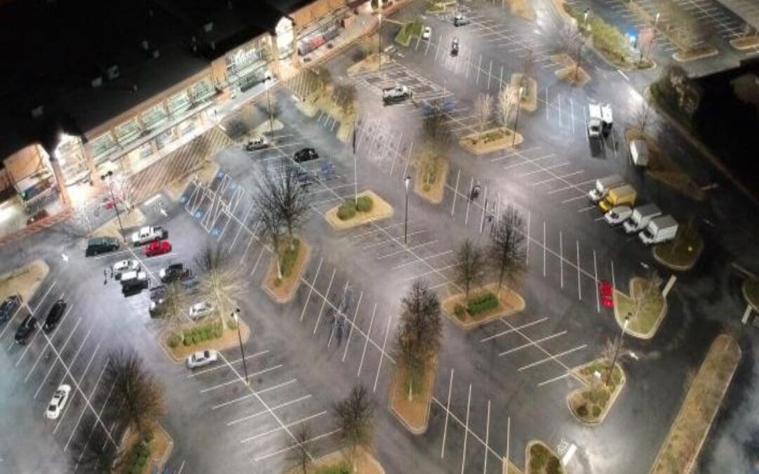 SUNA Parking Lot Lights Parking Lot Lights Installed in Parking Lot