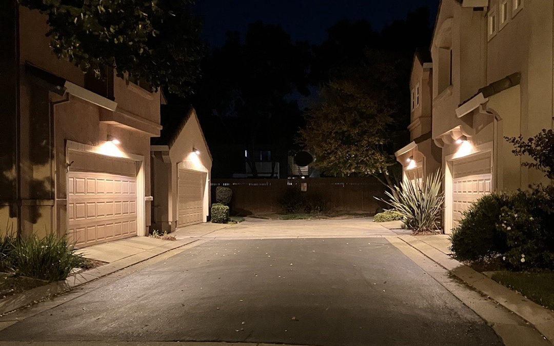 Villa Palazzo Driveway Lighting Project: Transition from HPS to 2200K LED with Commercial LED Wall Pack Lights