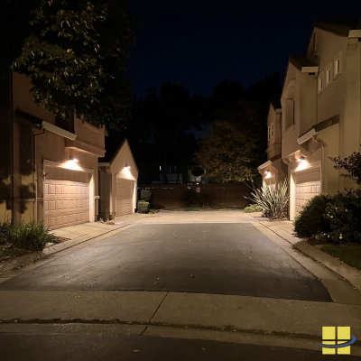 Villa Palazzo Driveway Lighting Project: Transition from HPS to 2200K LED with Commercial LED Wall Pack Lights