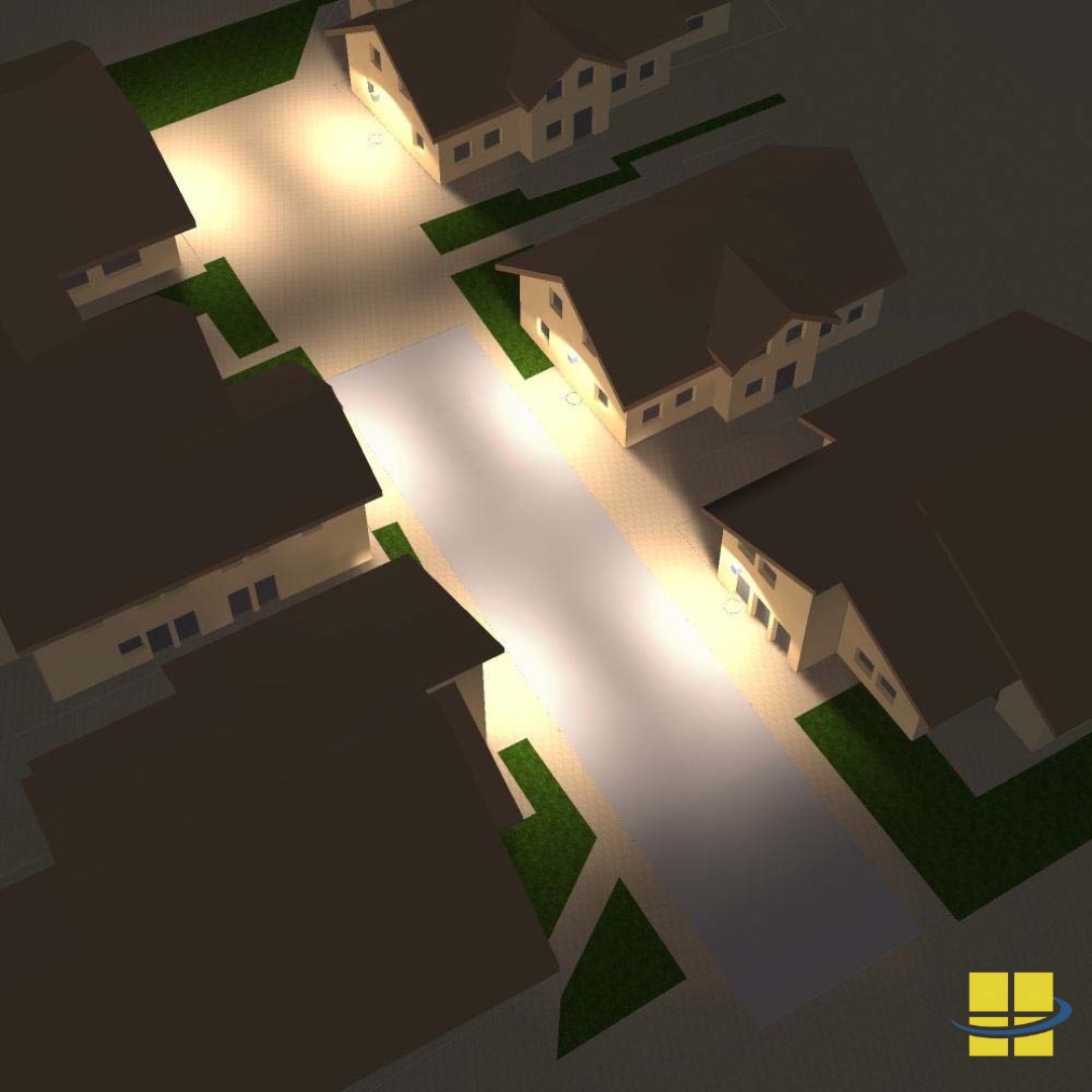 Driveways Illuminated with APTO 20s 2200 Kelvin Full Cutoff Dark Sky Compliant