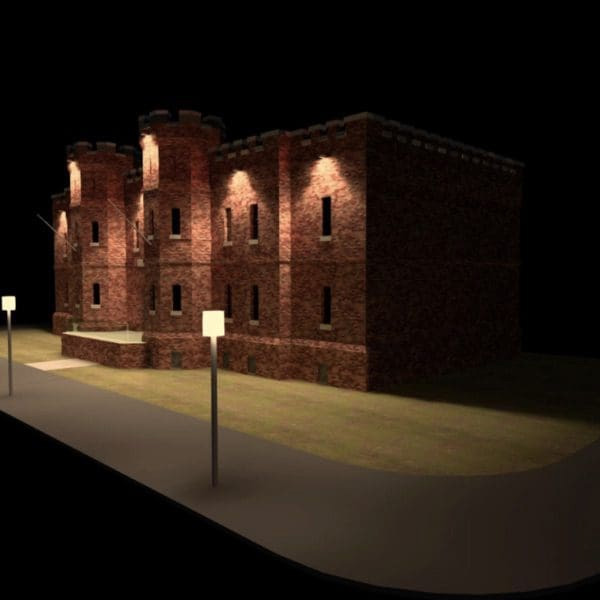 Illuminating The West Newton Armory Facade