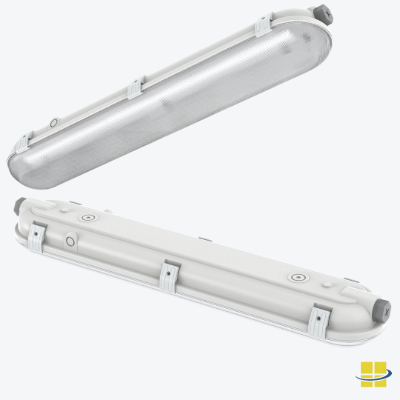 VAEL 23w LED Vapor Proof Linear Fixture, Selectable Kelvin