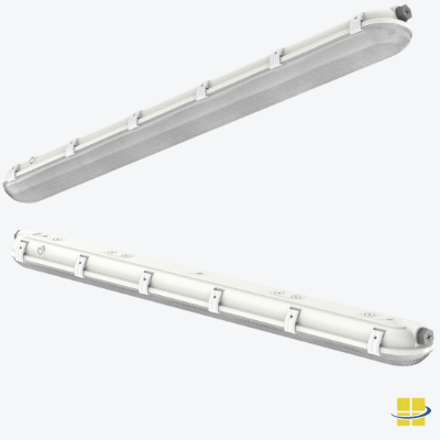 VAEL 17/26/35w LED Vapor Proof Linear Fixture, Selectable Kelvin
