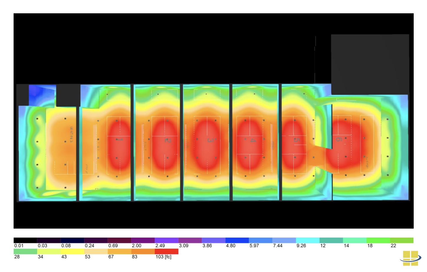 True-Pickleball-Club-Lighting-Photometric-Results