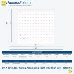 Indoor Riding Arena 90' X 80' 50fc, 1.31 Max/Min 20 HIIOs 150W - 16ft