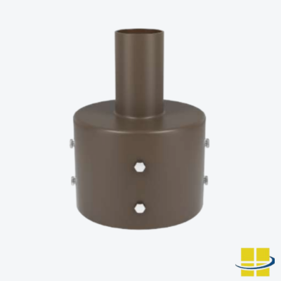 6″ Round Pole Tenon Adapter, 2-3/8 Outside Diameter