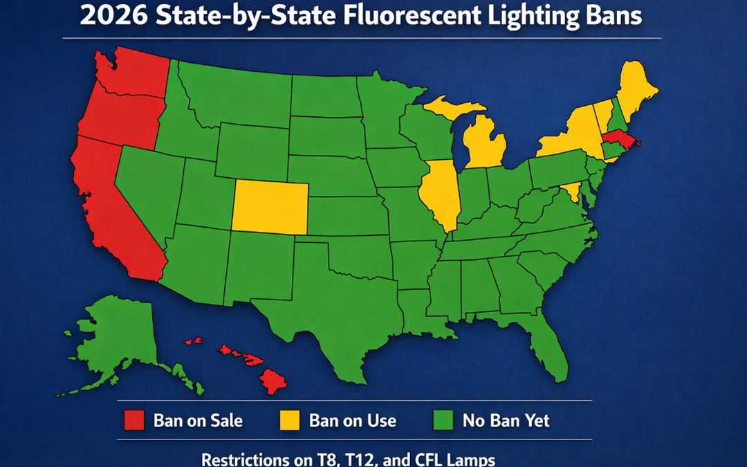 Are Fluorescent Lights Banned? – 2026 State-by-State Fluorescent Ban Guide: Compliance & Retrofit Checklist for Facility Managers