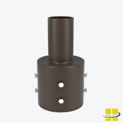 4″ Round Pole Tenon Adapter, 2-3/8 Outside Diameter