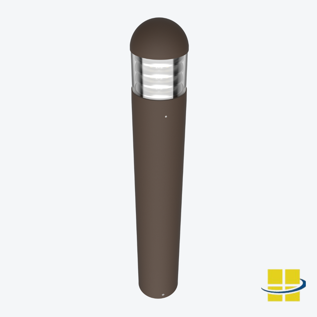ORBE 14-19-24 LED Round Dome-Top Louvered Reflector Bollard Light - Image 2