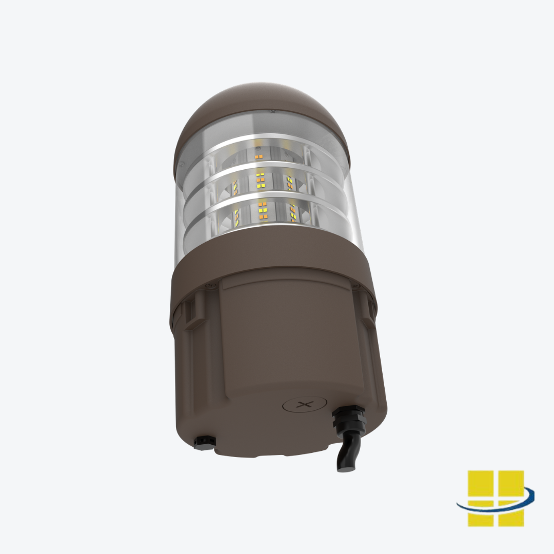 ORBE 14-19-24 LED Round Dome-Top Louvered Reflector Bollard Light - Image 4