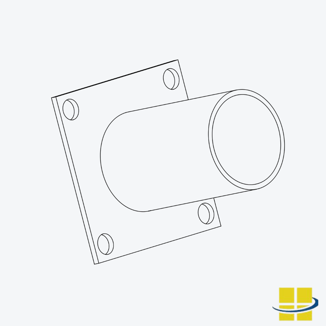 4″ Square Wall Tenon Mount - Image 7