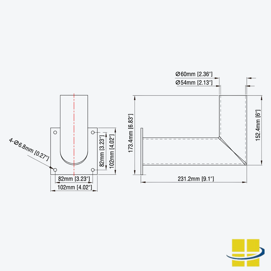 90° L-Shaped Side Tenon Mount - Image 9